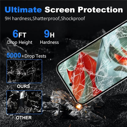 For Google Pixel 9 / 9 Pro Clear TPU Anti-Scratch Phone Case + 2.5D Arc Edge Screen Protector
