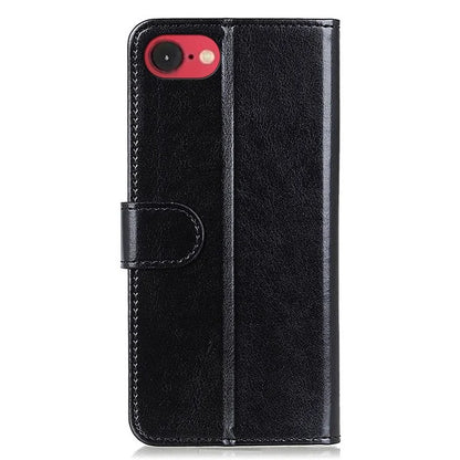 For iPhone SE (2024) Case Crazy Horse Texture PU Leather Phone Stand Cover