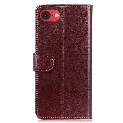 For iPhone SE (2024) Case Crazy Horse Texture PU Leather Phone Stand Cover