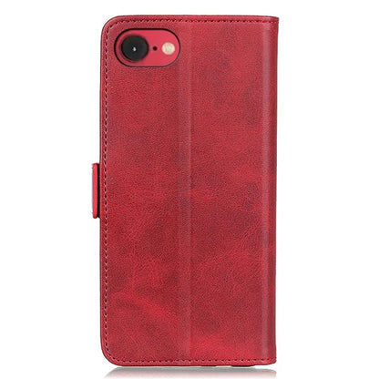 For iPhone SE (2024) Case Stand Cowhide Texture PU Leather Phone Cover