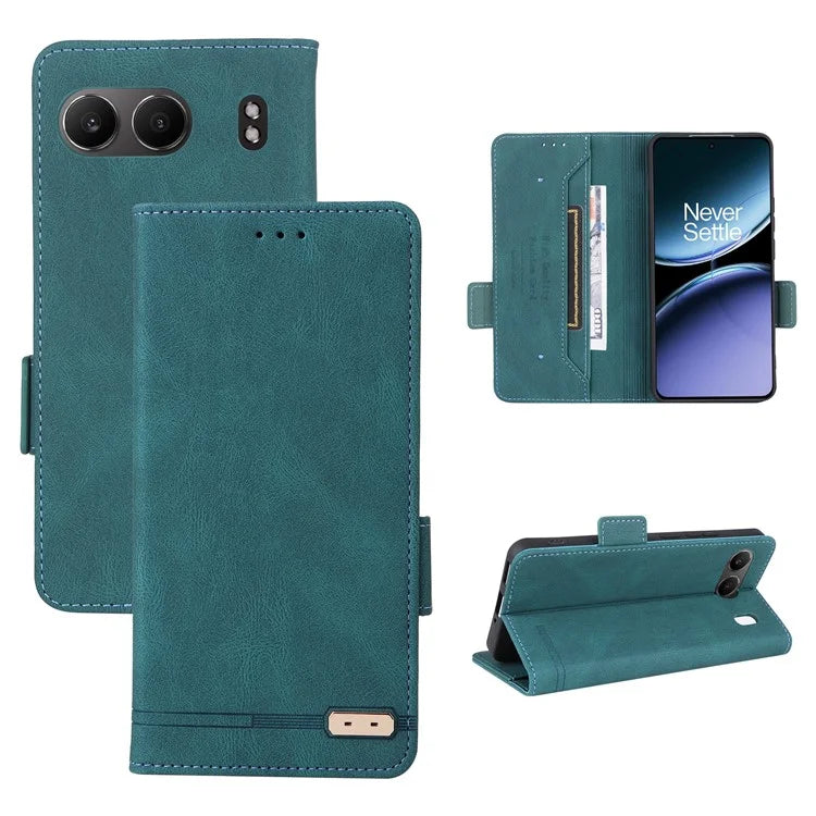 For OnePlus Nord 4 Case Leather Wallet Flip Phone Cover with Hardware Decor