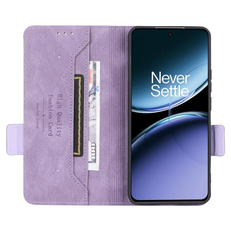 For OnePlus Nord 4 Case Leather Wallet Flip Phone Cover with Hardware Decor