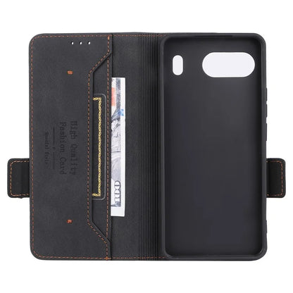 For OnePlus Nord 4 Case Leather Wallet Flip Phone Cover with Hardware Decor