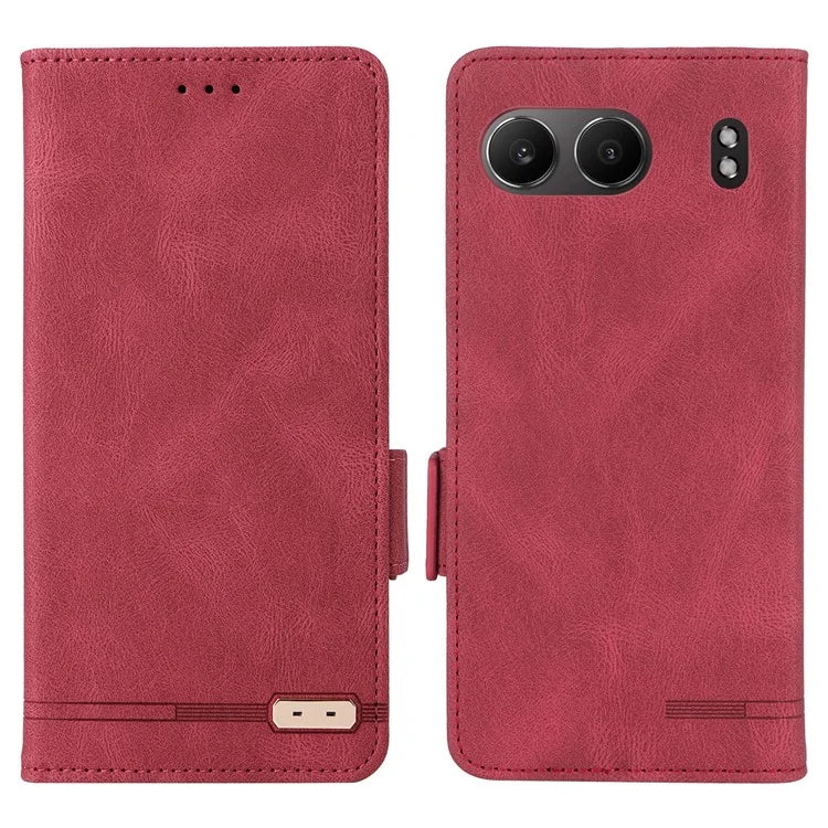 For OnePlus Nord 4 Case Leather Wallet Flip Phone Cover with Hardware Decor