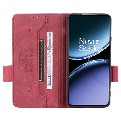 For OnePlus Nord 4 Case Leather Wallet Flip Phone Cover with Hardware Decor
