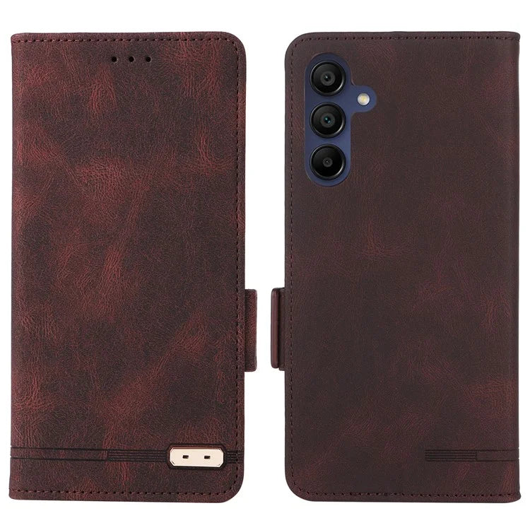 For Samsung Galaxy A16 5G Case Leather Wallet Flip Phone Cover with Hardware Decor