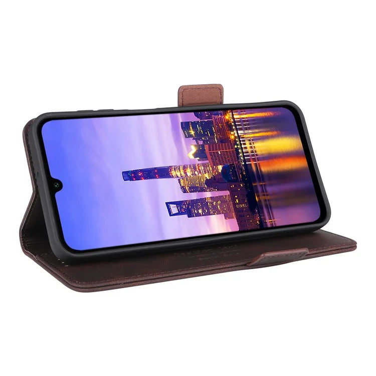 For Samsung Galaxy A16 5G Case Leather Wallet Flip Phone Cover with Hardware Decor