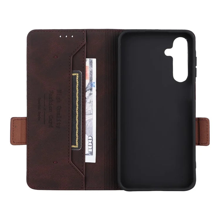 For Samsung Galaxy A16 5G Case Leather Wallet Flip Phone Cover with Hardware Decor