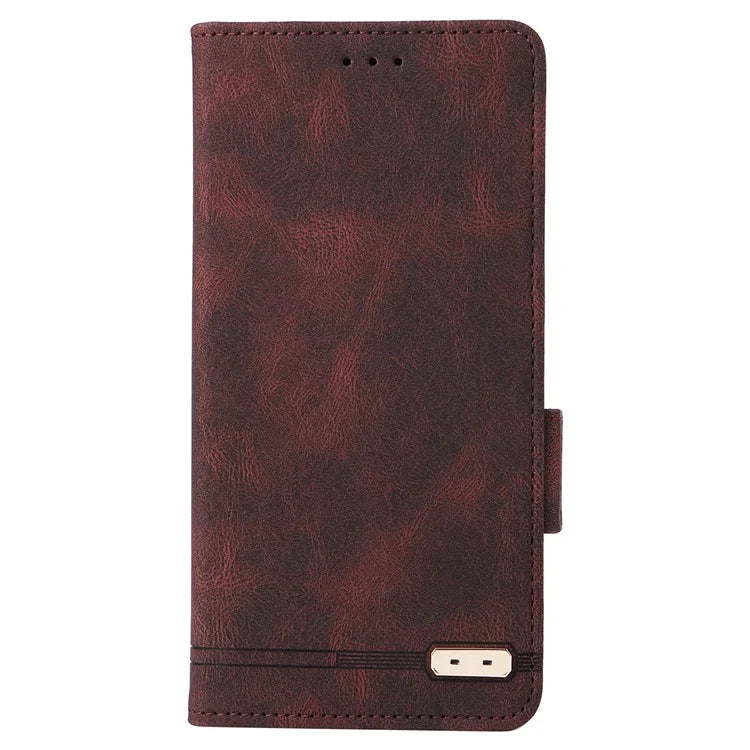 For Samsung Galaxy A16 5G Case Leather Wallet Flip Phone Cover with Hardware Decor