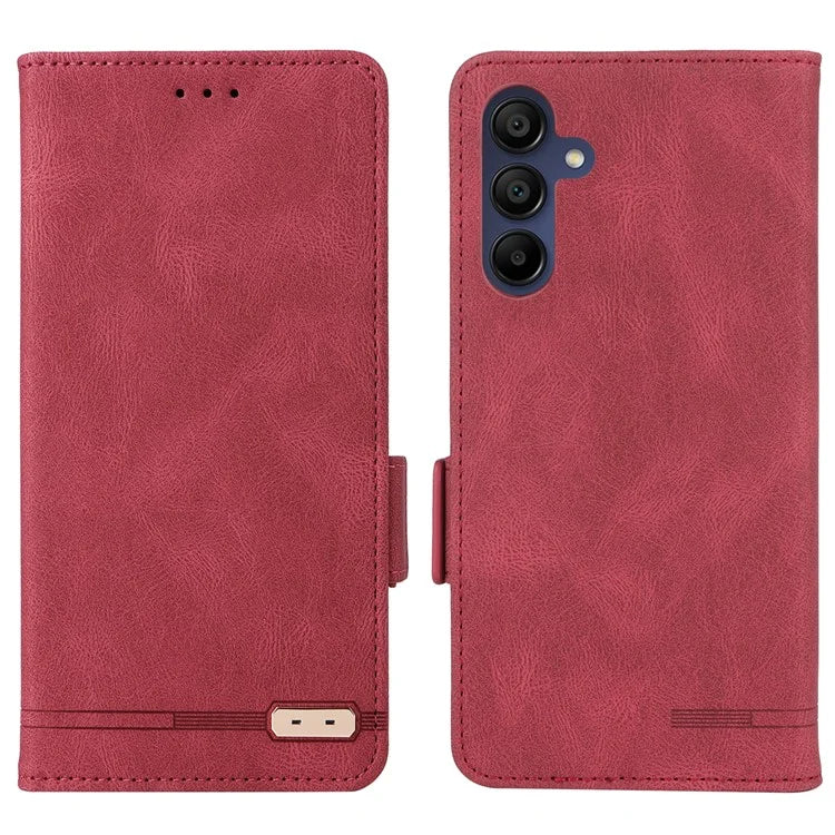 For Samsung Galaxy A16 5G Case Leather Wallet Flip Phone Cover with Hardware Decor