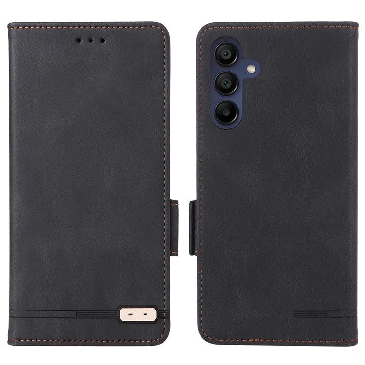 For Samsung Galaxy A16 5G Case Leather Wallet Flip Phone Cover with Hardware Decor