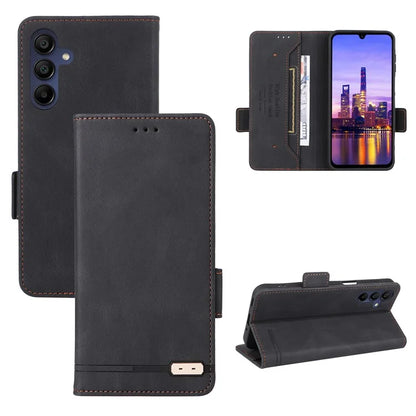 For Samsung Galaxy A16 5G Case Leather Wallet Flip Phone Cover with Hardware Decor