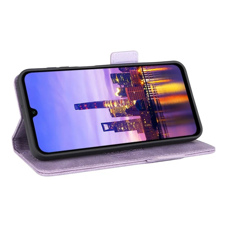 For Samsung Galaxy A16 5G Case Leather Wallet Flip Phone Cover with Hardware Decor