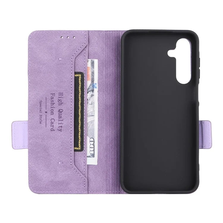 For Samsung Galaxy A16 5G Case Leather Wallet Flip Phone Cover with Hardware Decor