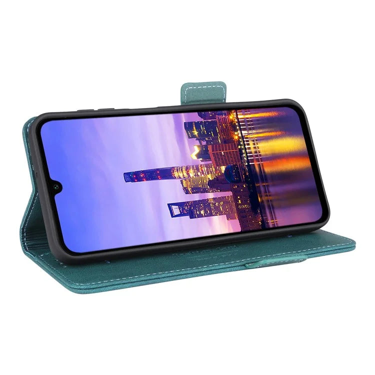 For Samsung Galaxy A16 5G Case Leather Wallet Flip Phone Cover with Hardware Decor