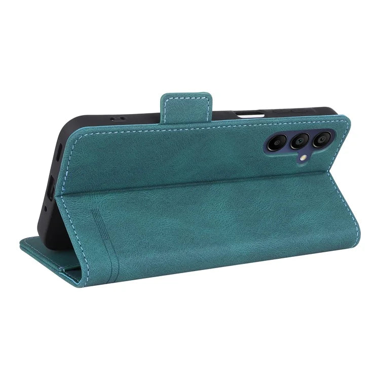 For Samsung Galaxy A16 5G Case Leather Wallet Flip Phone Cover with Hardware Decor