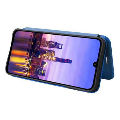 For Samsung Galaxy A16 5G Case Carbon Fiber Texture Drop-Proof PU Leather Phone Cover