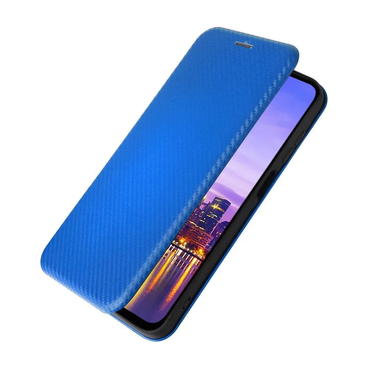 For Samsung Galaxy A16 5G Case Carbon Fiber Texture Drop-Proof PU Leather Phone Cover
