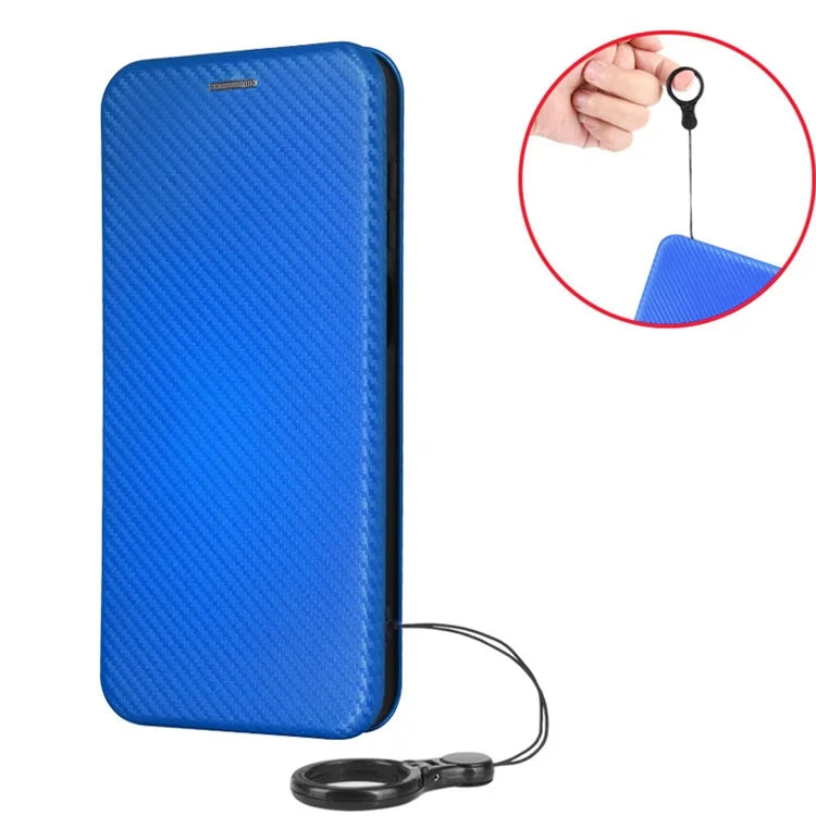 For Samsung Galaxy A16 5G Case Carbon Fiber Texture Drop-Proof PU Leather Phone Cover