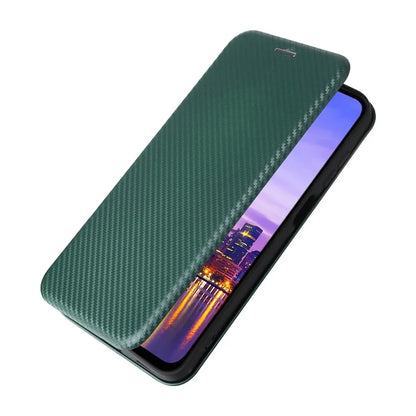 For Samsung Galaxy A16 5G Case Carbon Fiber Texture Drop-Proof PU Leather Phone Cover