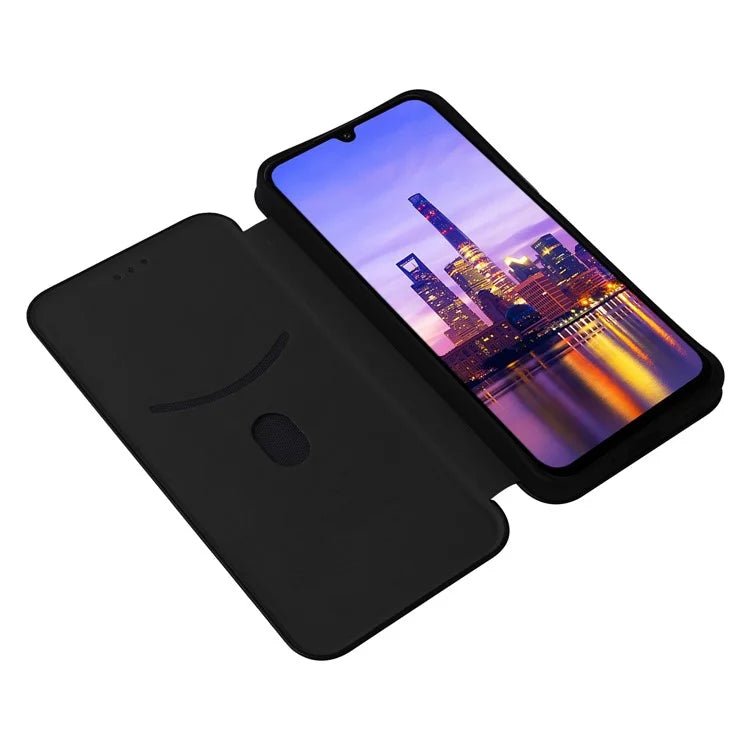 For Samsung Galaxy A16 5G Case Carbon Fiber Texture Drop-Proof PU Leather Phone Cover
