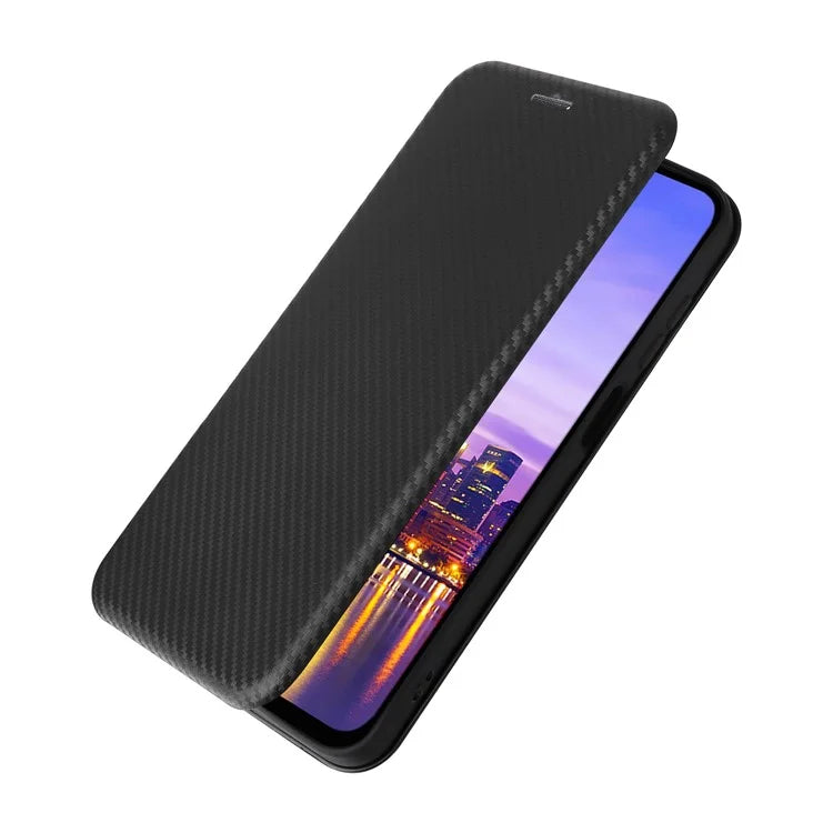For Samsung Galaxy A16 5G Case Carbon Fiber Texture Drop-Proof PU Leather Phone Cover
