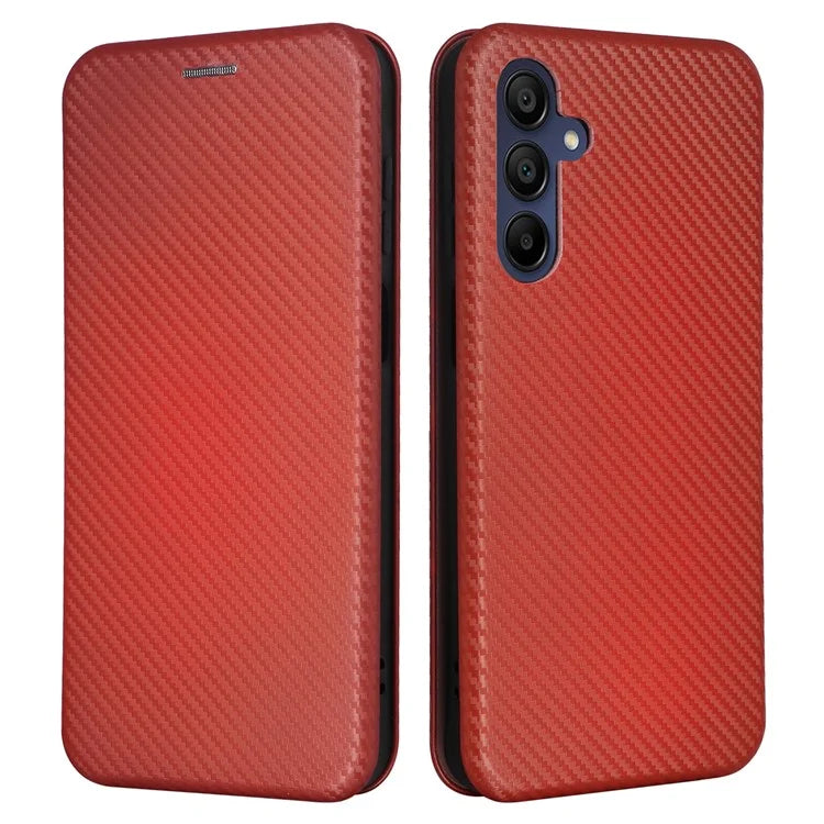 For Samsung Galaxy A16 5G Case Carbon Fiber Texture Drop-Proof PU Leather Phone Cover