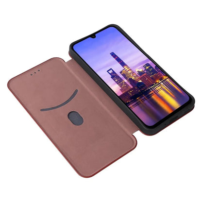 For Samsung Galaxy A16 5G Case Carbon Fiber Texture Drop-Proof PU Leather Phone Cover