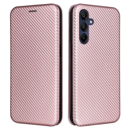 For Samsung Galaxy A16 5G Case Carbon Fiber Texture Drop-Proof PU Leather Phone Cover