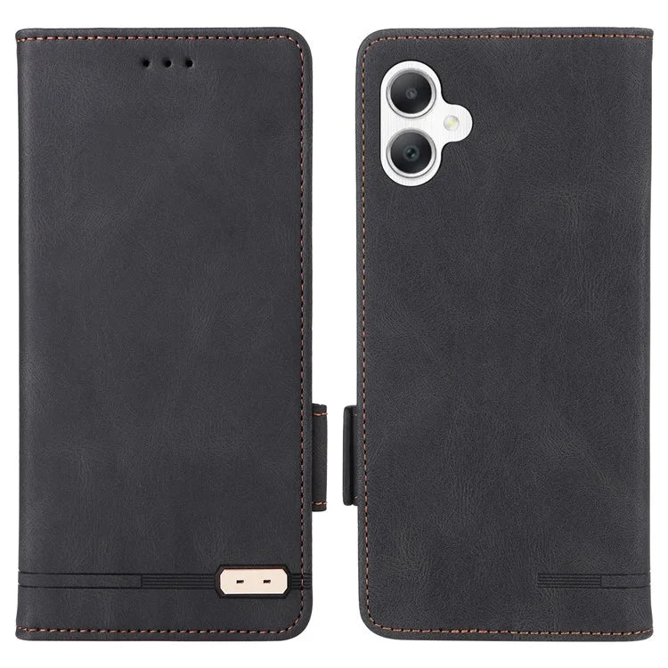 For Samsung Galaxy A06 Case Leather Wallet Flip Phone Cover with Hardware Decor