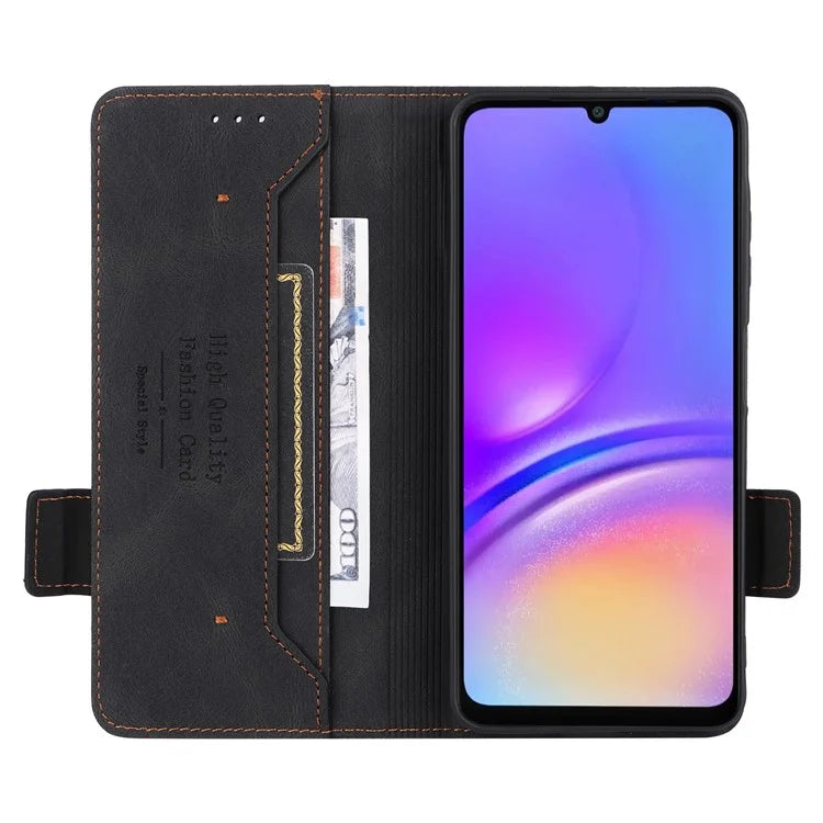 For Samsung Galaxy A06 Case Leather Wallet Flip Phone Cover with Hardware Decor