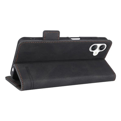 For Samsung Galaxy A06 Case Leather Wallet Flip Phone Cover with Hardware Decor