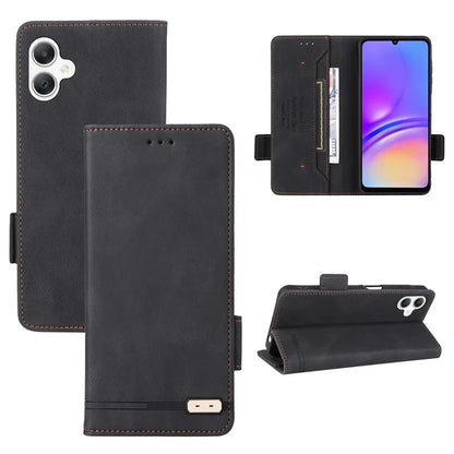 For Samsung Galaxy A06 Case Leather Wallet Flip Phone Cover with Hardware Decor