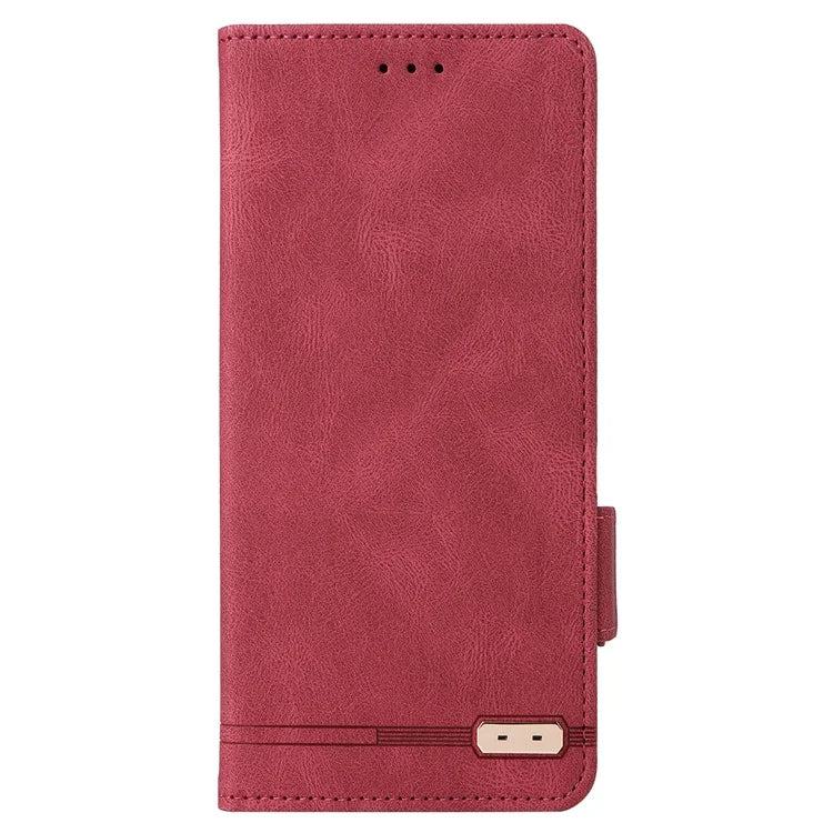 For Samsung Galaxy A06 Case Leather Wallet Flip Phone Cover with Hardware Decor