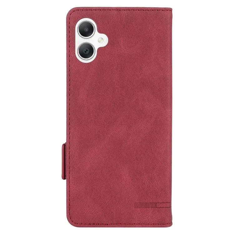 For Samsung Galaxy A06 Case Leather Wallet Flip Phone Cover with Hardware Decor