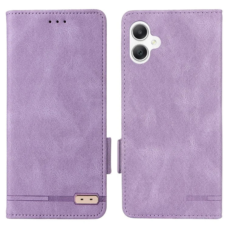 For Samsung Galaxy A06 Case Leather Wallet Flip Phone Cover with Hardware Decor