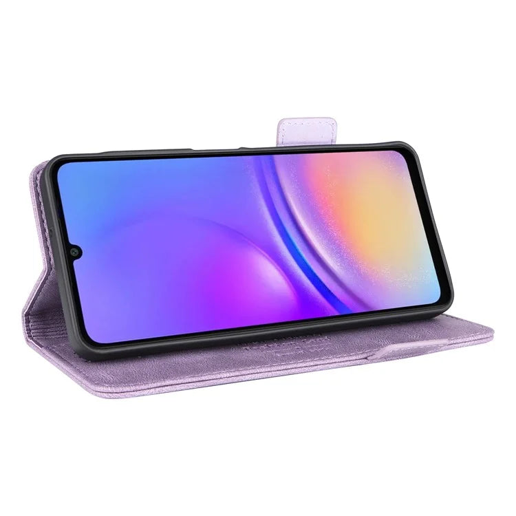 For Samsung Galaxy A06 Case Leather Wallet Flip Phone Cover with Hardware Decor