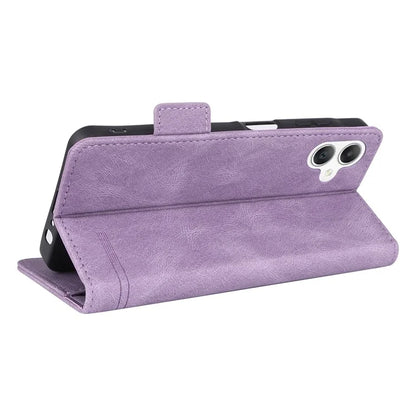For Samsung Galaxy A06 Case Leather Wallet Flip Phone Cover with Hardware Decor