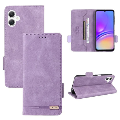 For Samsung Galaxy A06 Case Leather Wallet Flip Phone Cover with Hardware Decor