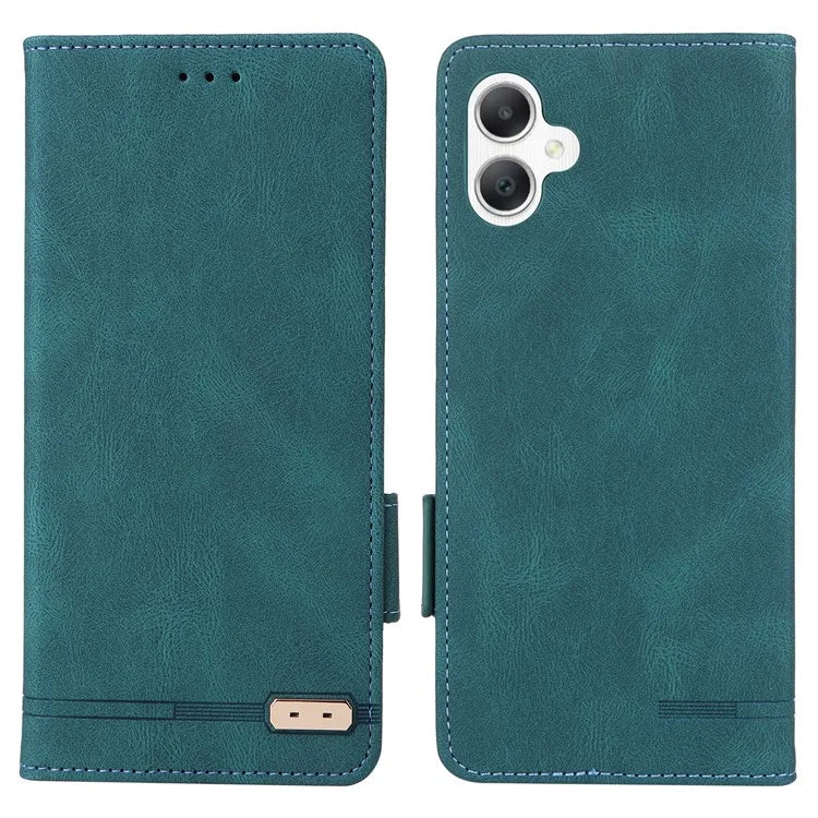 For Samsung Galaxy A06 Case Leather Wallet Flip Phone Cover with Hardware Decor