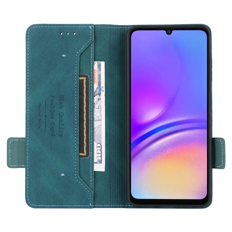 For Samsung Galaxy A06 Case Leather Wallet Flip Phone Cover with Hardware Decor