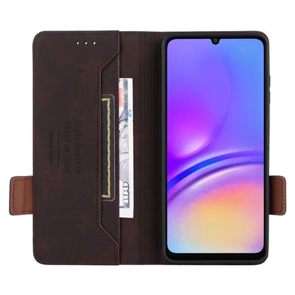 For Samsung Galaxy A06 Case Leather Wallet Flip Phone Cover with Hardware Decor