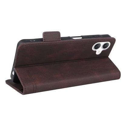 For Samsung Galaxy A06 Case Leather Wallet Flip Phone Cover with Hardware Decor