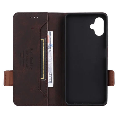 For Samsung Galaxy A06 Case Leather Wallet Flip Phone Cover with Hardware Decor