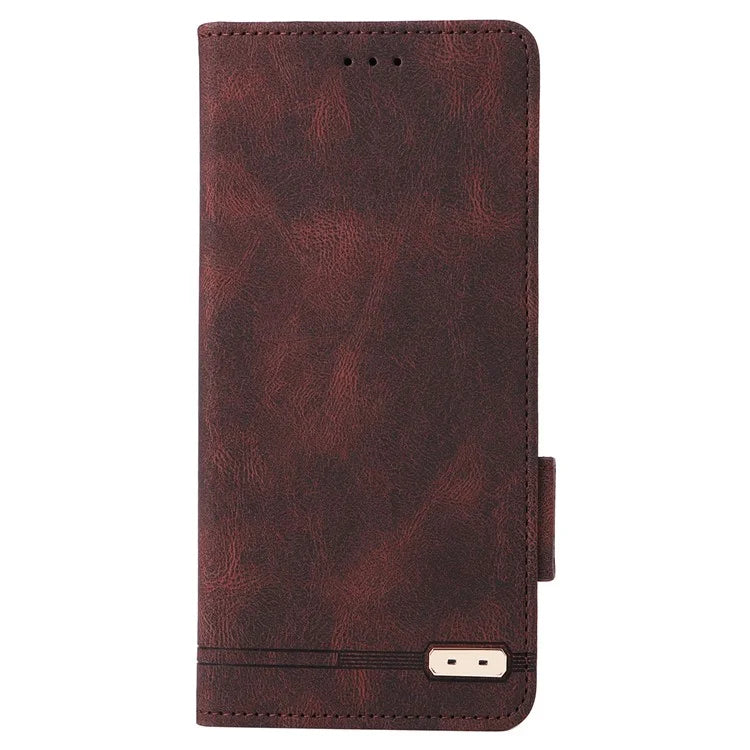 For Samsung Galaxy A06 Case Leather Wallet Flip Phone Cover with Hardware Decor