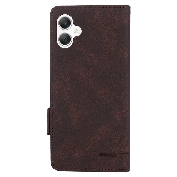 For Samsung Galaxy A06 Case Leather Wallet Flip Phone Cover with Hardware Decor