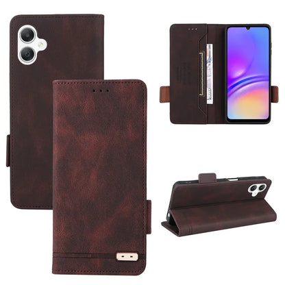 For Samsung Galaxy A06 Case Leather Wallet Flip Phone Cover with Hardware Decor