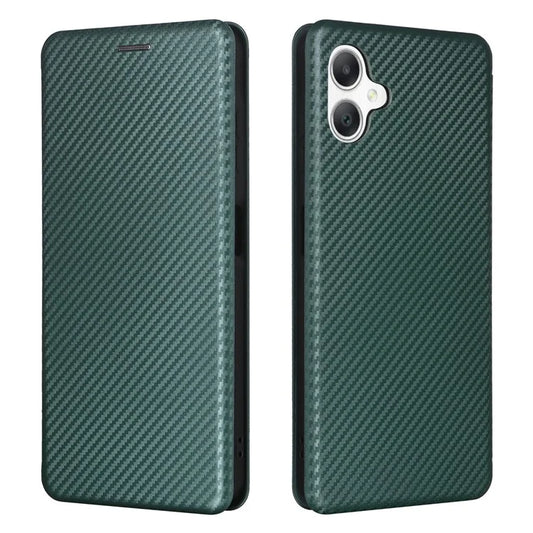 For Samsung Galaxy A06 Case Carbon Fiber Texture Drop-Proof PU Leather Phone Cover