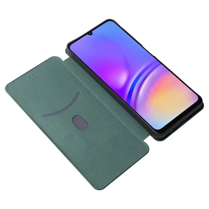 For Samsung Galaxy A06 Case Carbon Fiber Texture Drop-Proof PU Leather Phone Cover