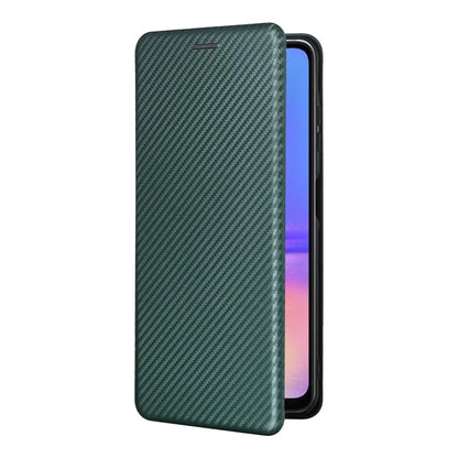 For Samsung Galaxy A06 Case Carbon Fiber Texture Drop-Proof PU Leather Phone Cover